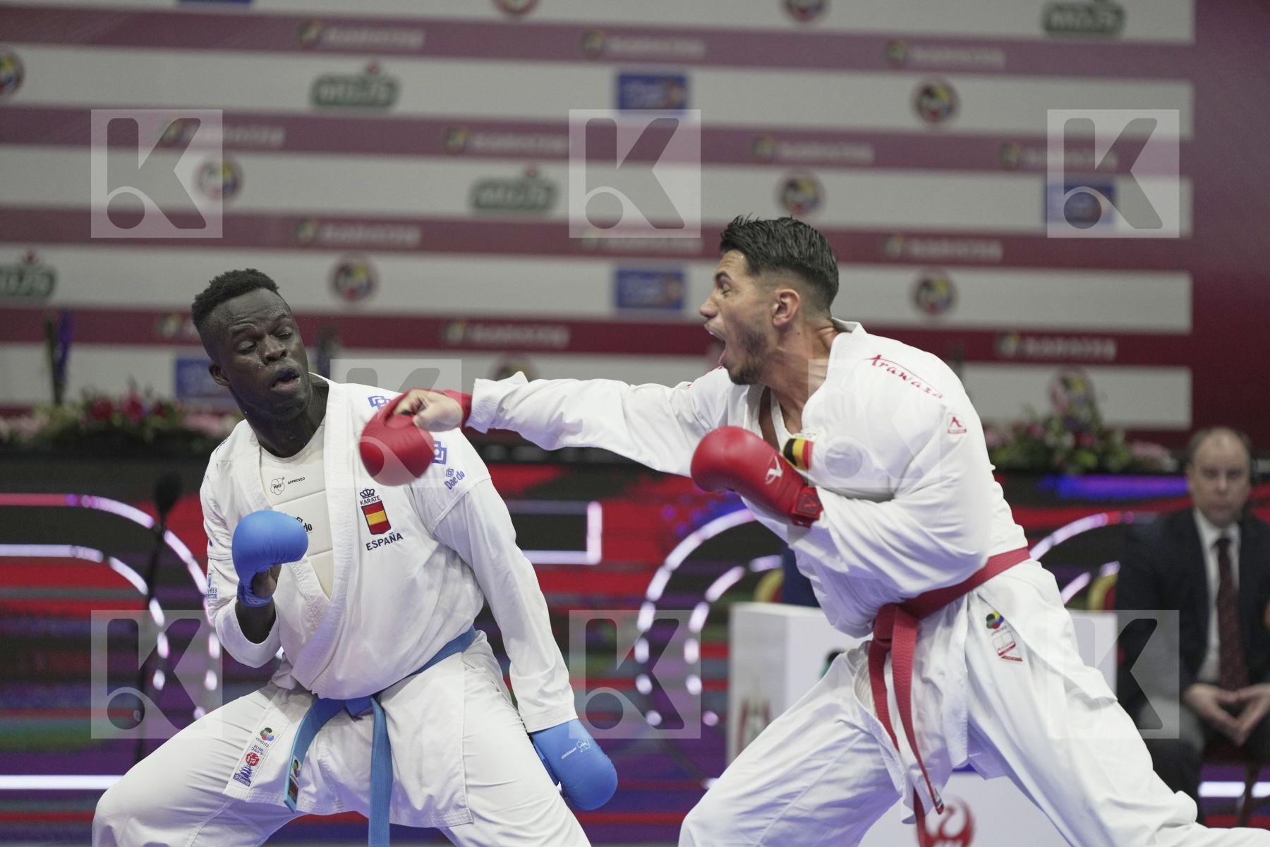 Kumite bronze bout featuring SECK SAKHO BABACAR & COSTA LUCA