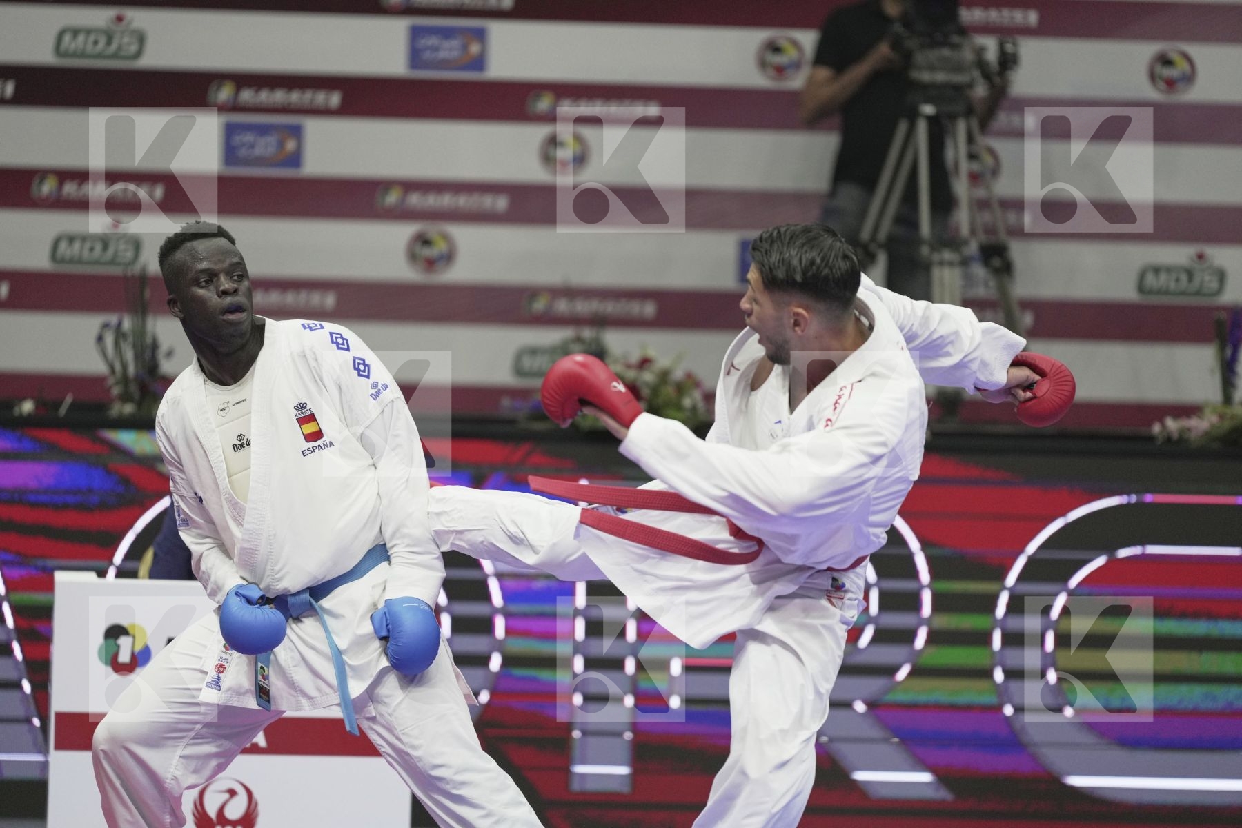 Kumite bronze bout featuring SECK SAKHO BABACAR & COSTA LUCA