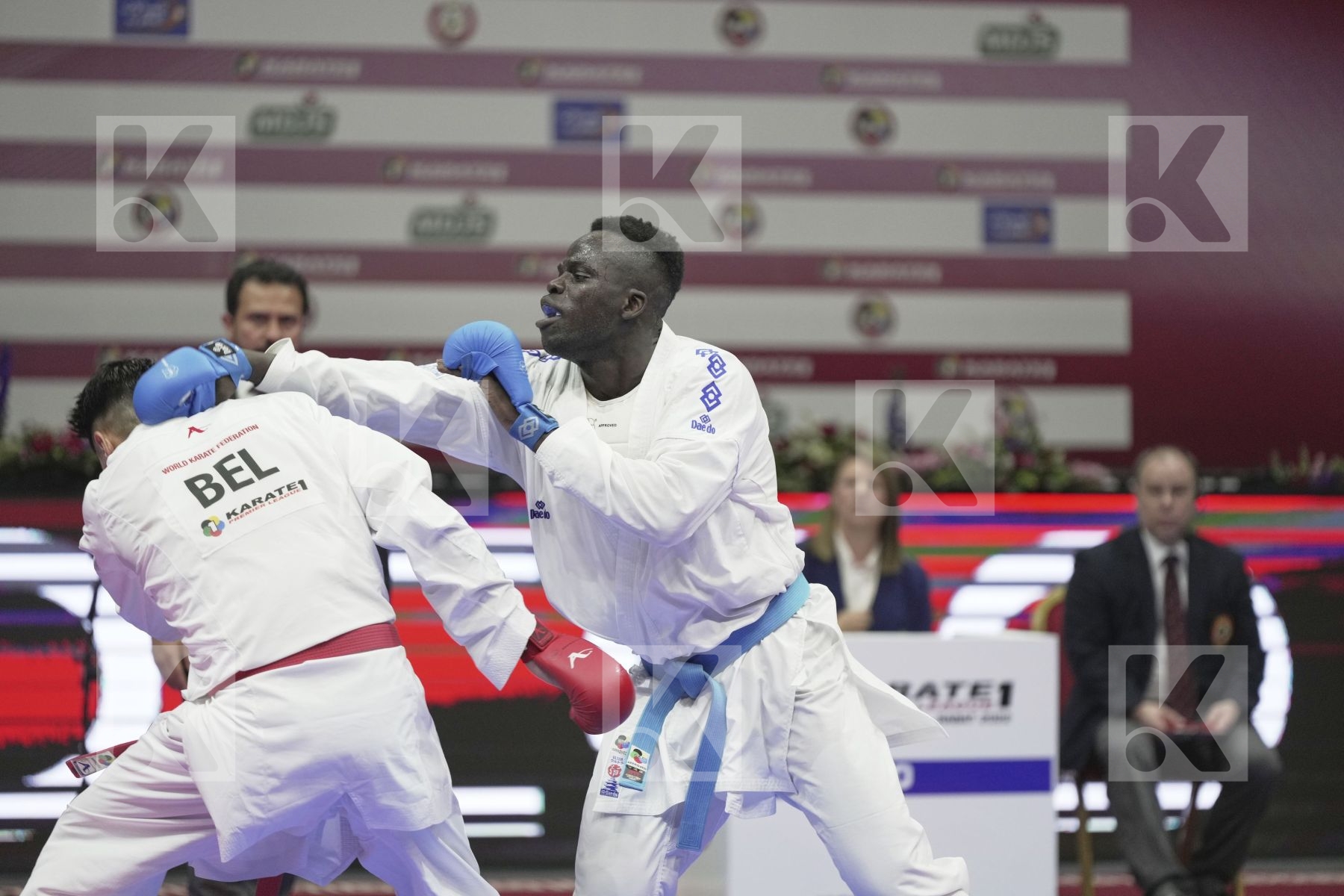 Kumite bronze bout featuring SECK SAKHO BABACAR & COSTA LUCA