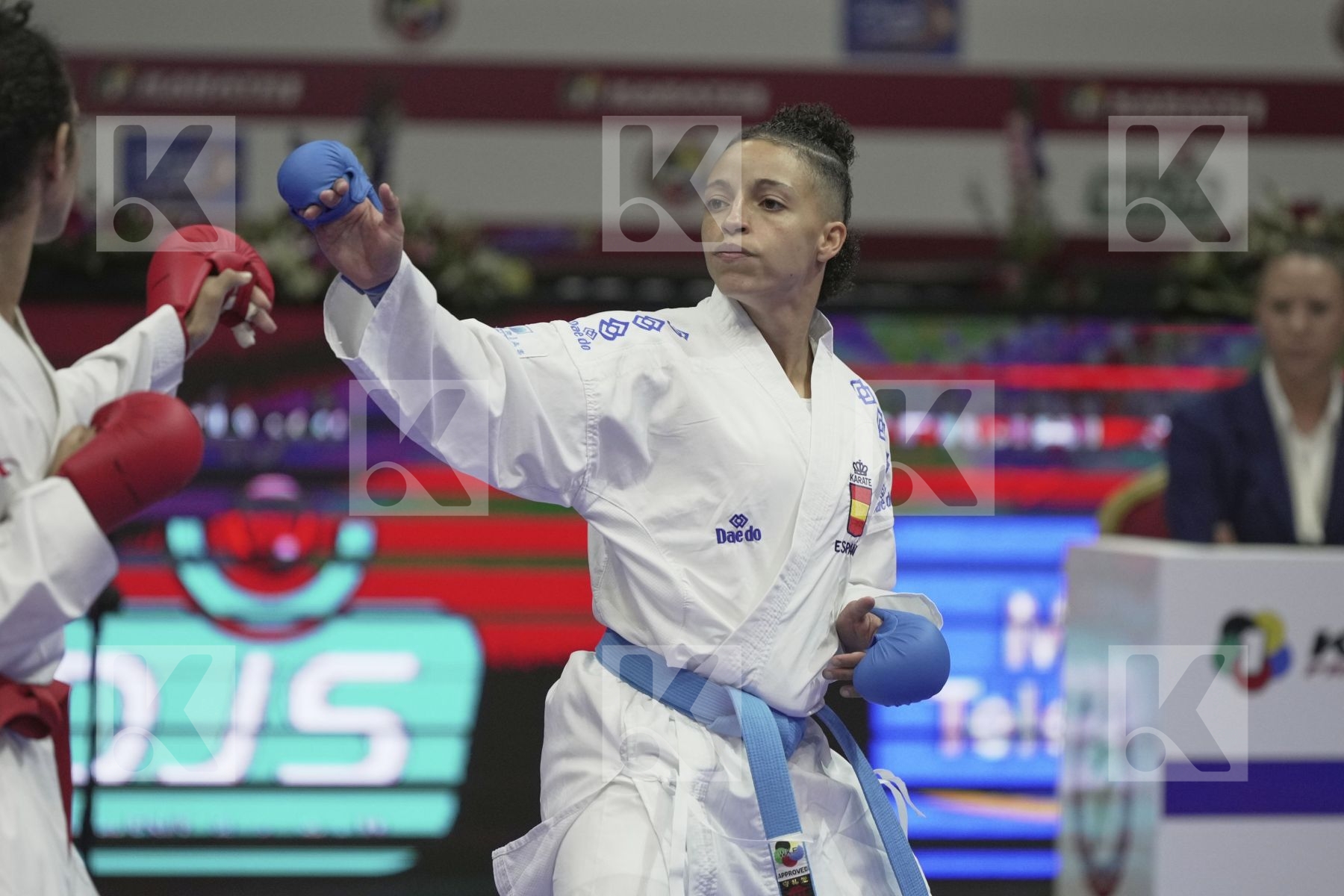 Kumite final bout featuring MORALES OZUNA GEMA & SALAMA REEM AHMED