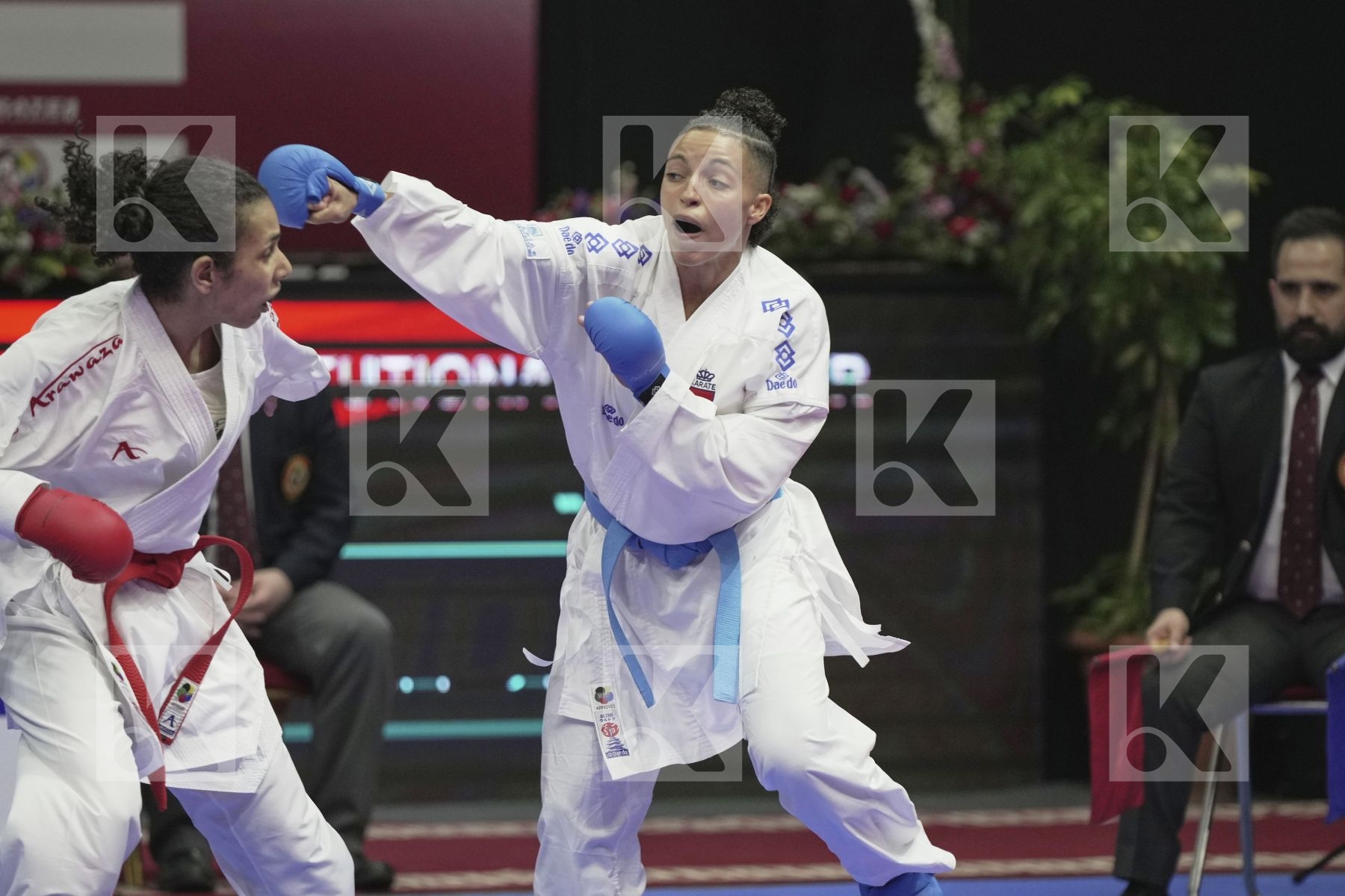 Kumite final bout featuring MORALES OZUNA GEMA & SALAMA REEM AHMED