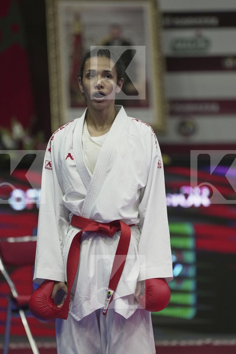 Kumite final bout featuring MORALES OZUNA GEMA & SALAMA REEM AHMED