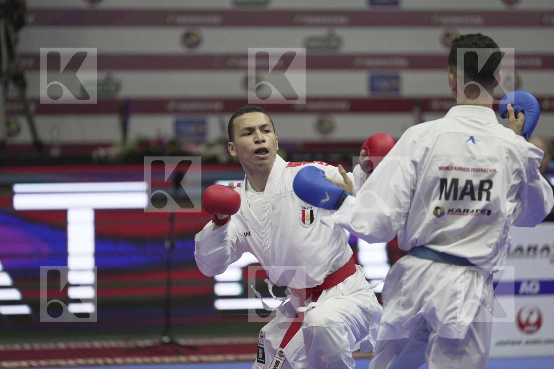 Kumite final bout featuring MOHAMED MOHAMED SALAH & JINA ABDEL ALI