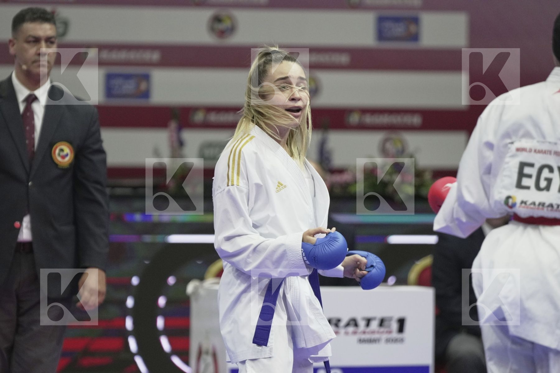 Kumite final bout featuring TERLIUGA ANZHELIKA & YOUSSEF AHLAM