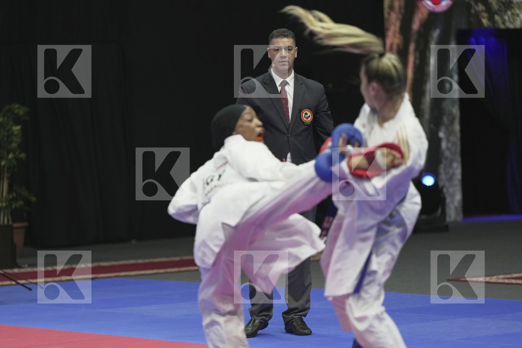 Kumite final bout featuring TERLIUGA ANZHELIKA & YOUSSEF AHLAM
