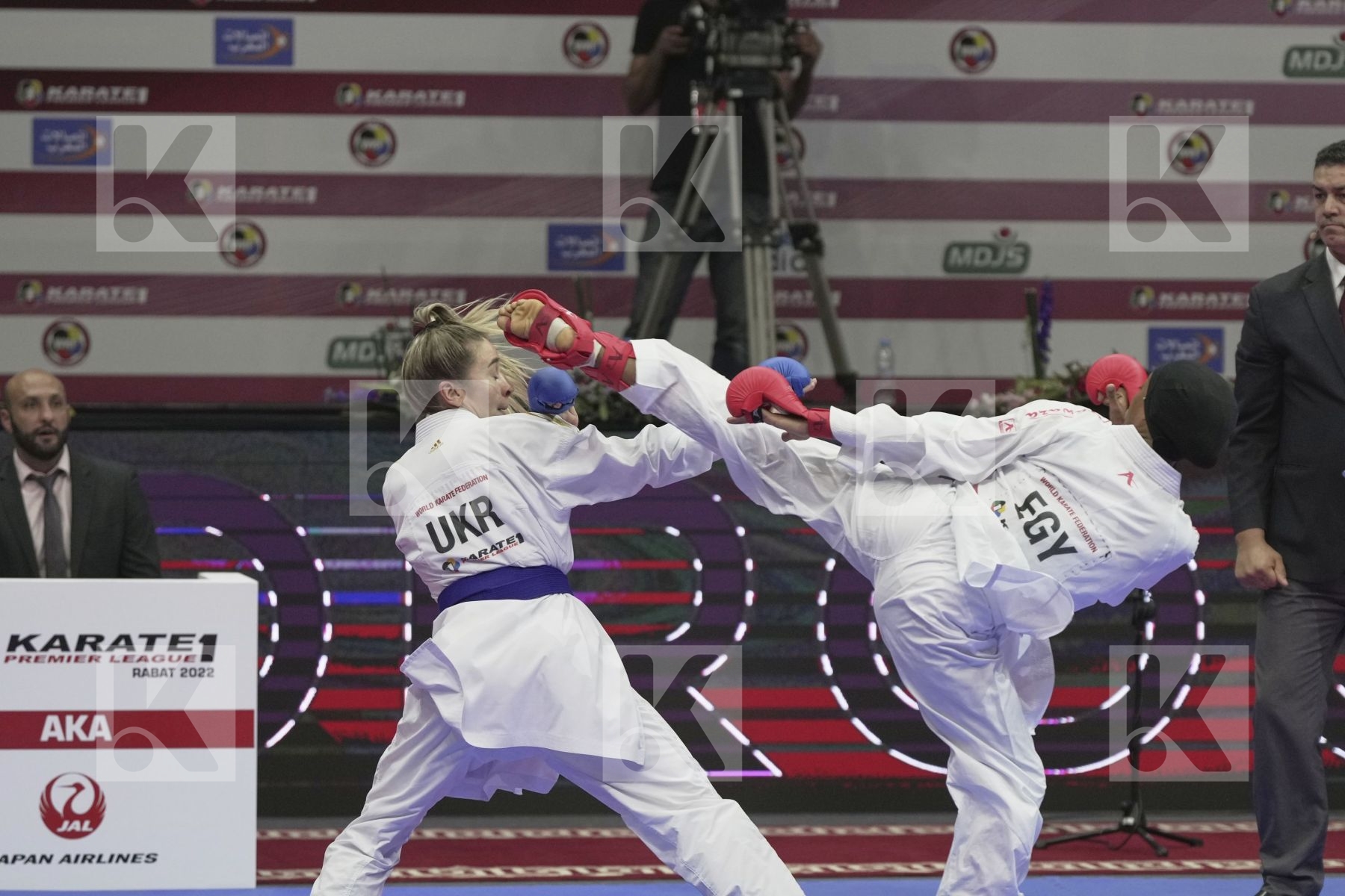 Kumite final bout featuring TERLIUGA ANZHELIKA & YOUSSEF AHLAM