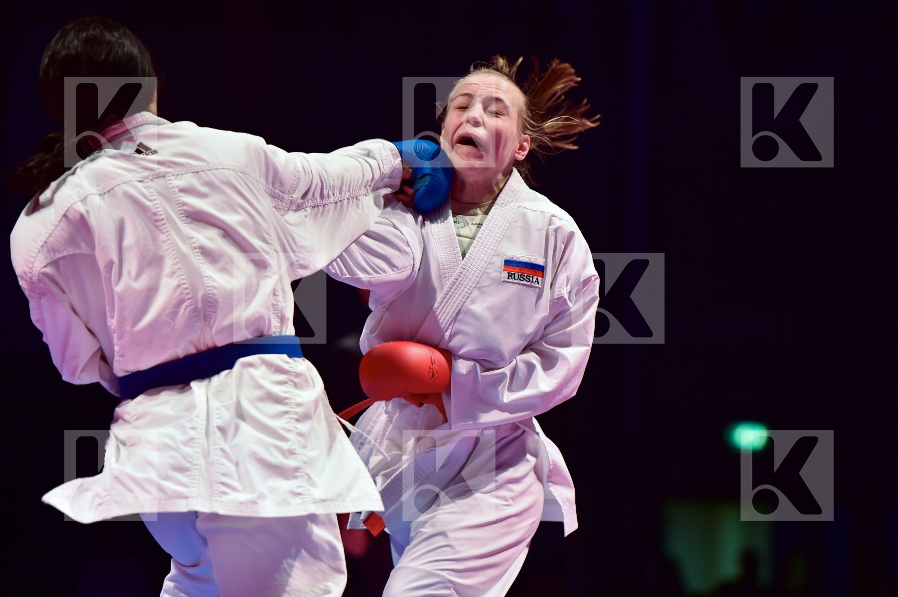 -61 kg final France Gataullina Nailya Ignace Lucie kumite Russia