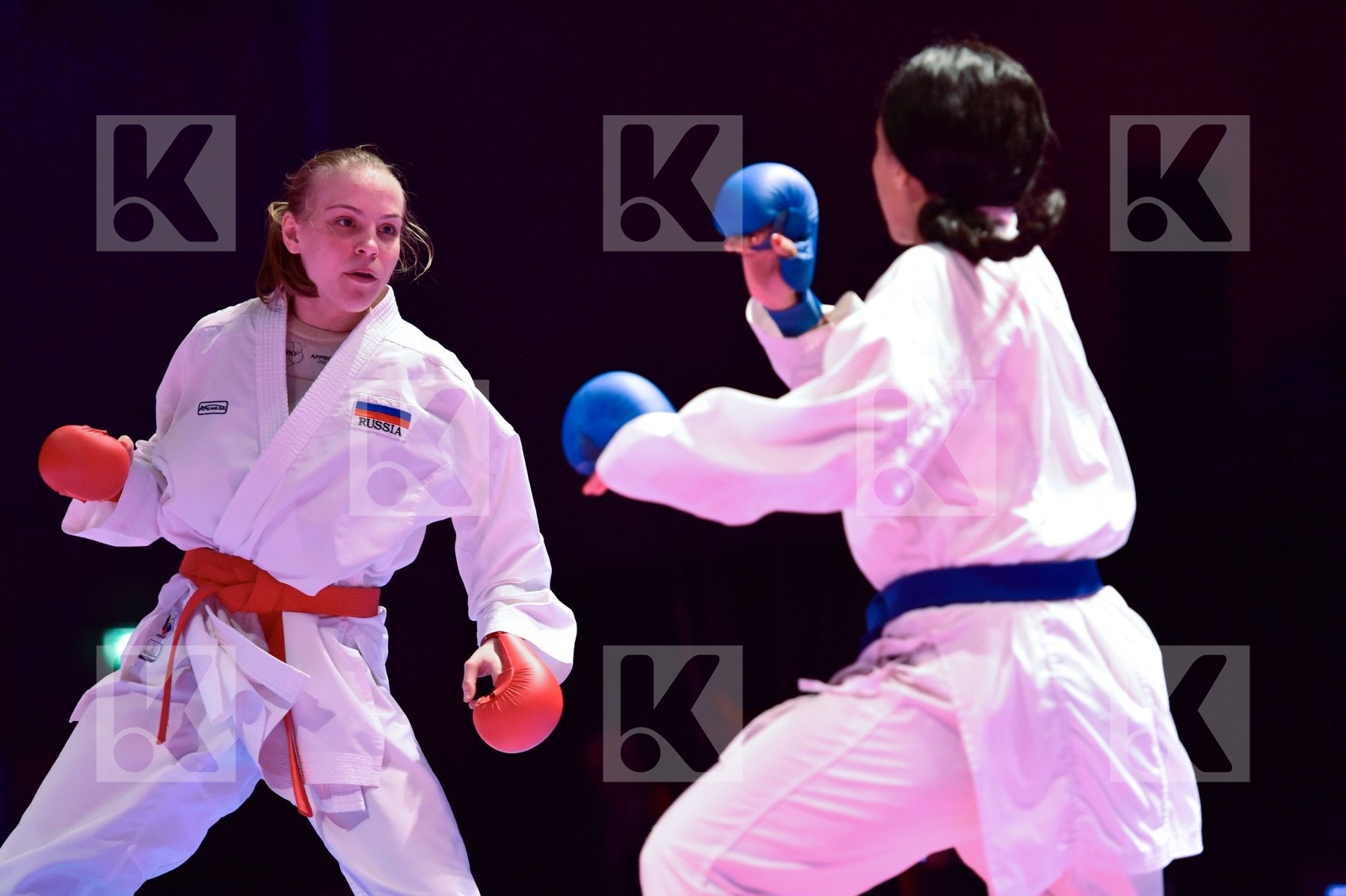 -61 kg final France Gataullina Nailya Ignace Lucie kumite Russia