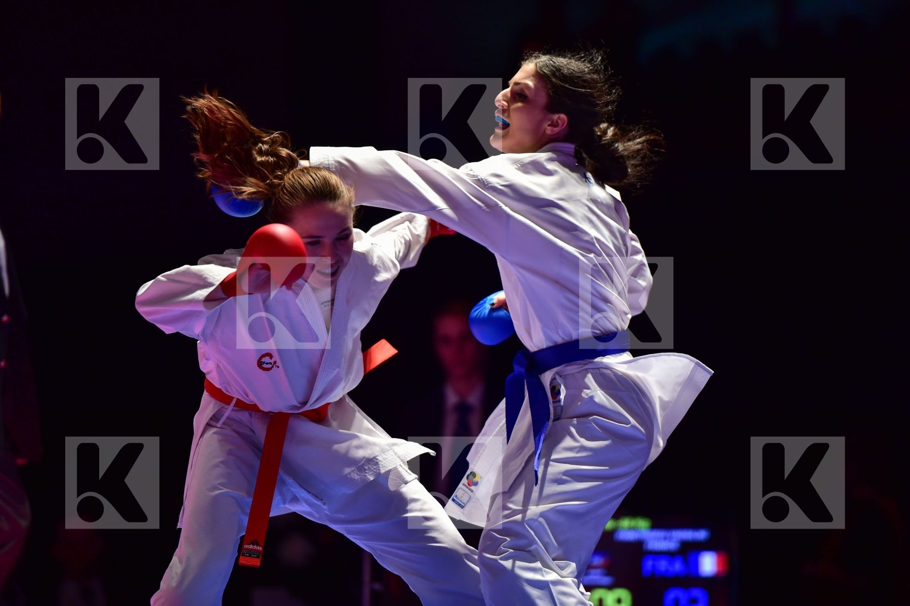 -68 kg France Gafurova Guzaliya Kazakhstan kumite Panetsidou Vas
