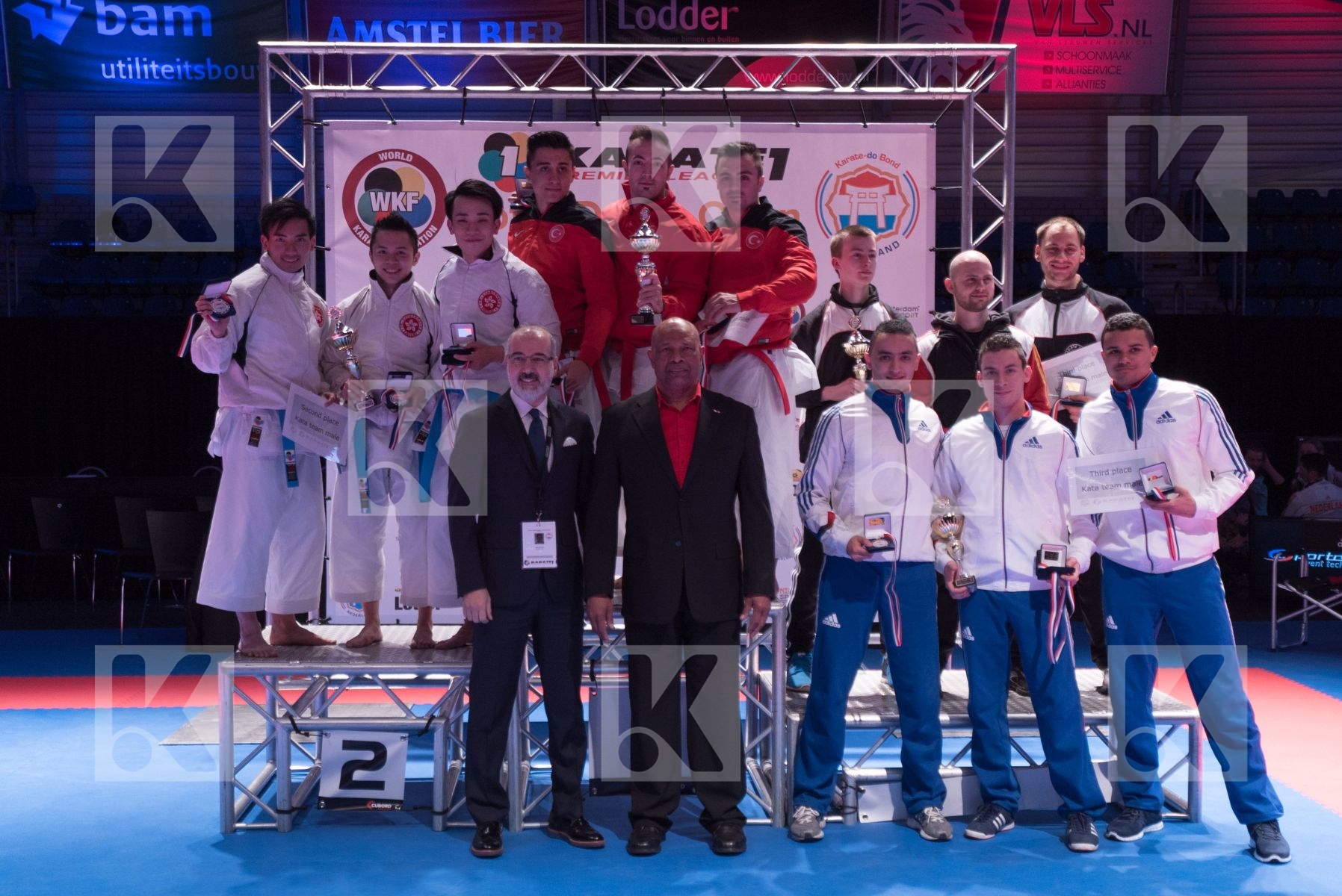 France Germany Hong Kong kata male podium Team Turkey