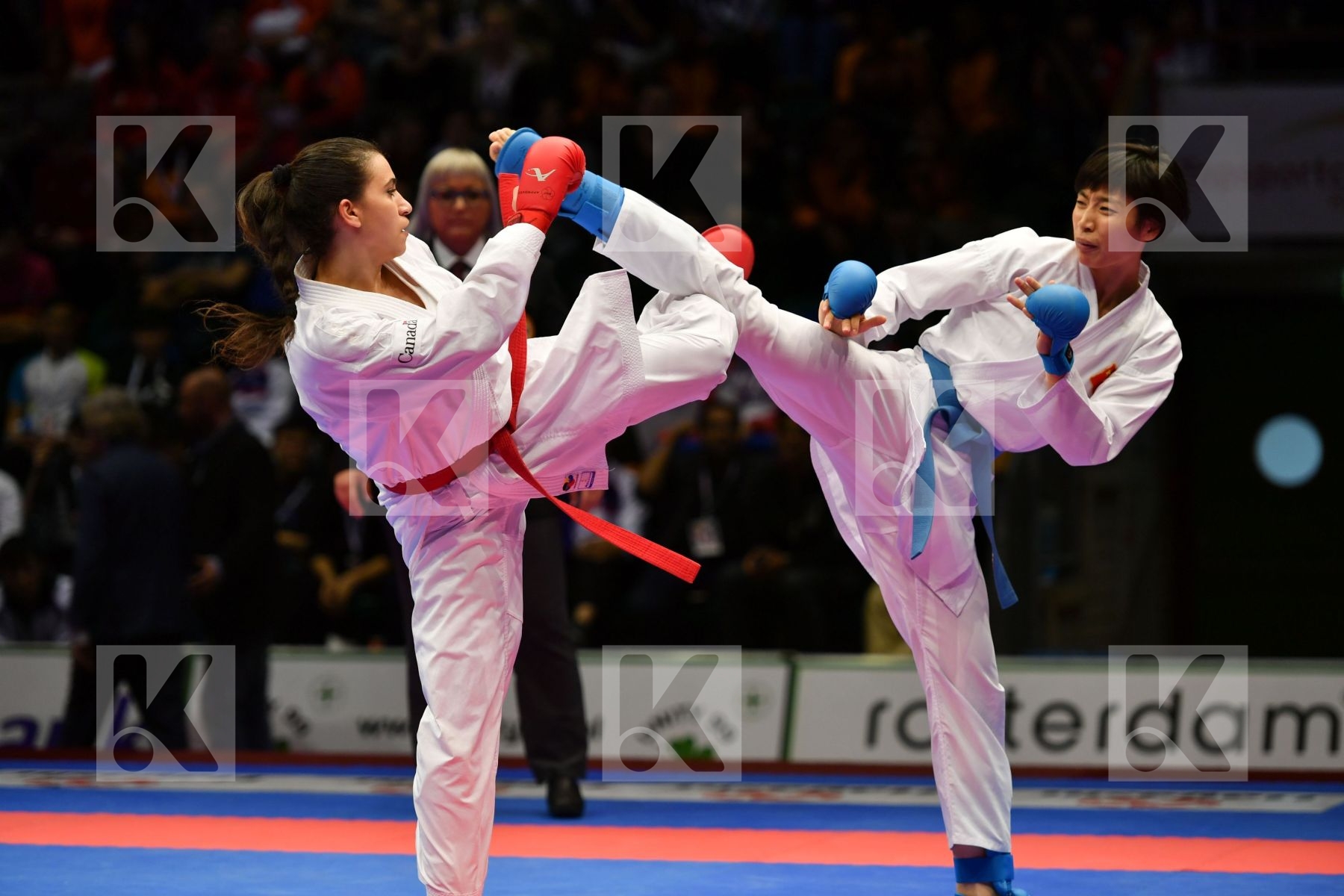 Canada China Female kumite -61 kg Jumaa Haya Yin Xiaoyan