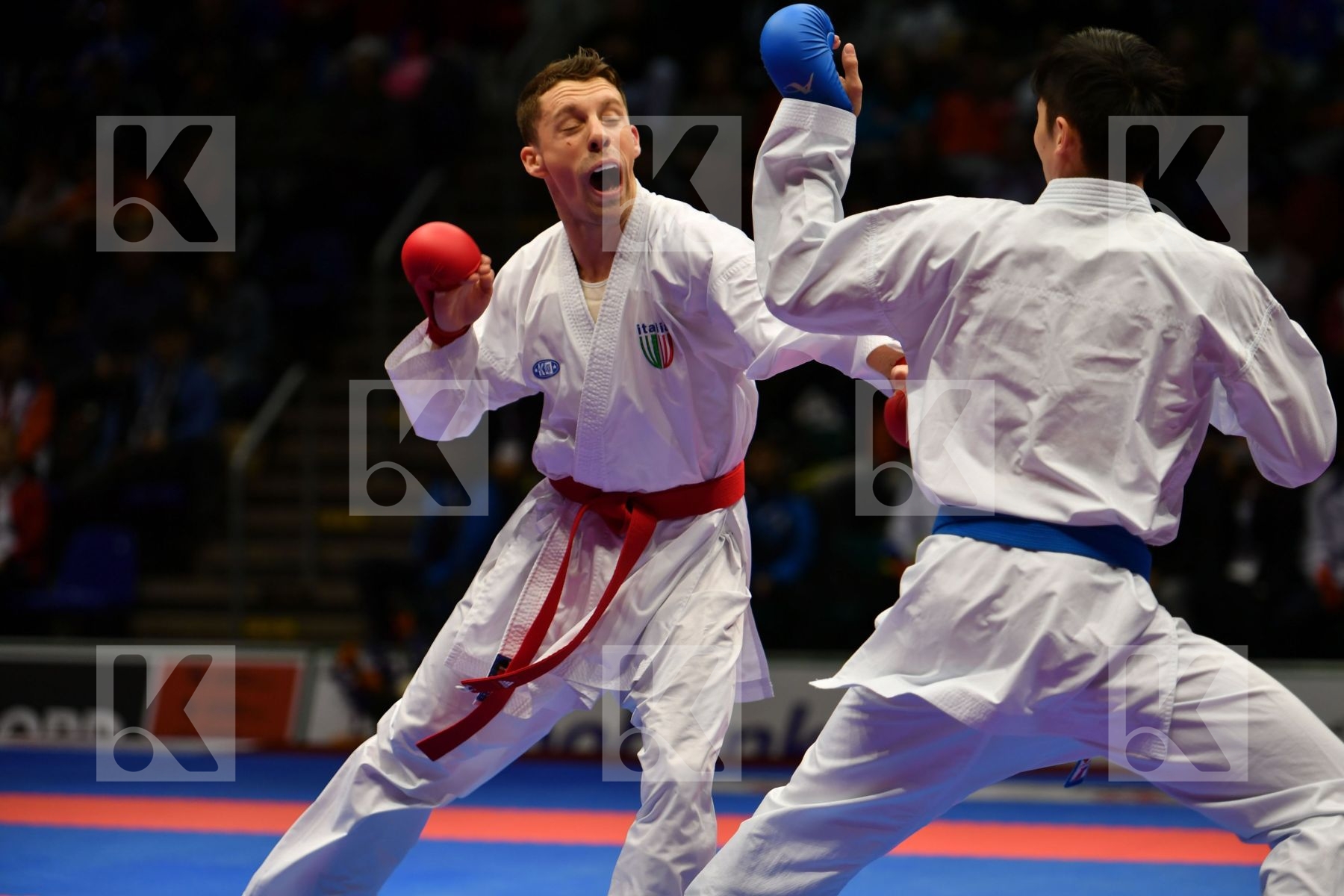 Chinese taipei De vivo Gianluca Italy Male kumite -67 kg Pan Po-