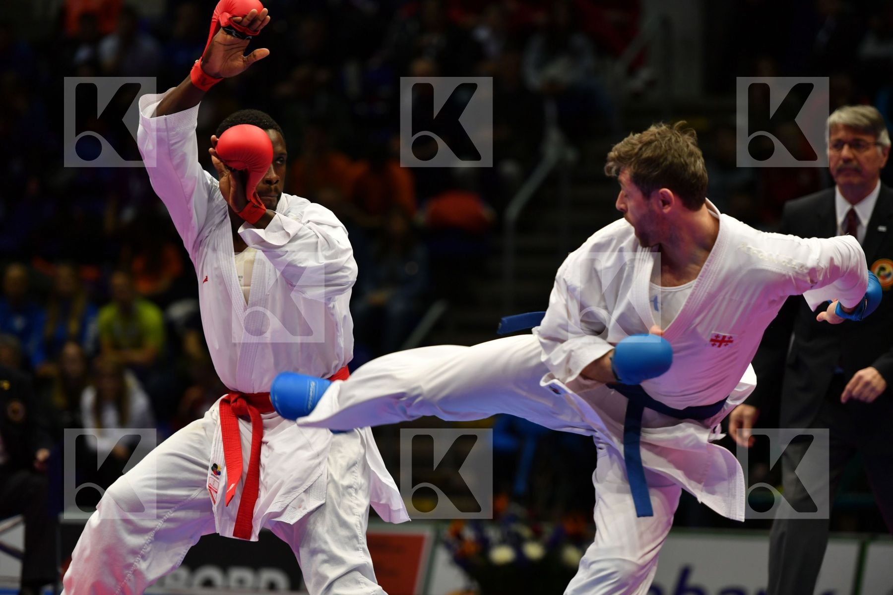 Arkania Gogita Diop Ablaye France Georgia Male kumite 84+ kg