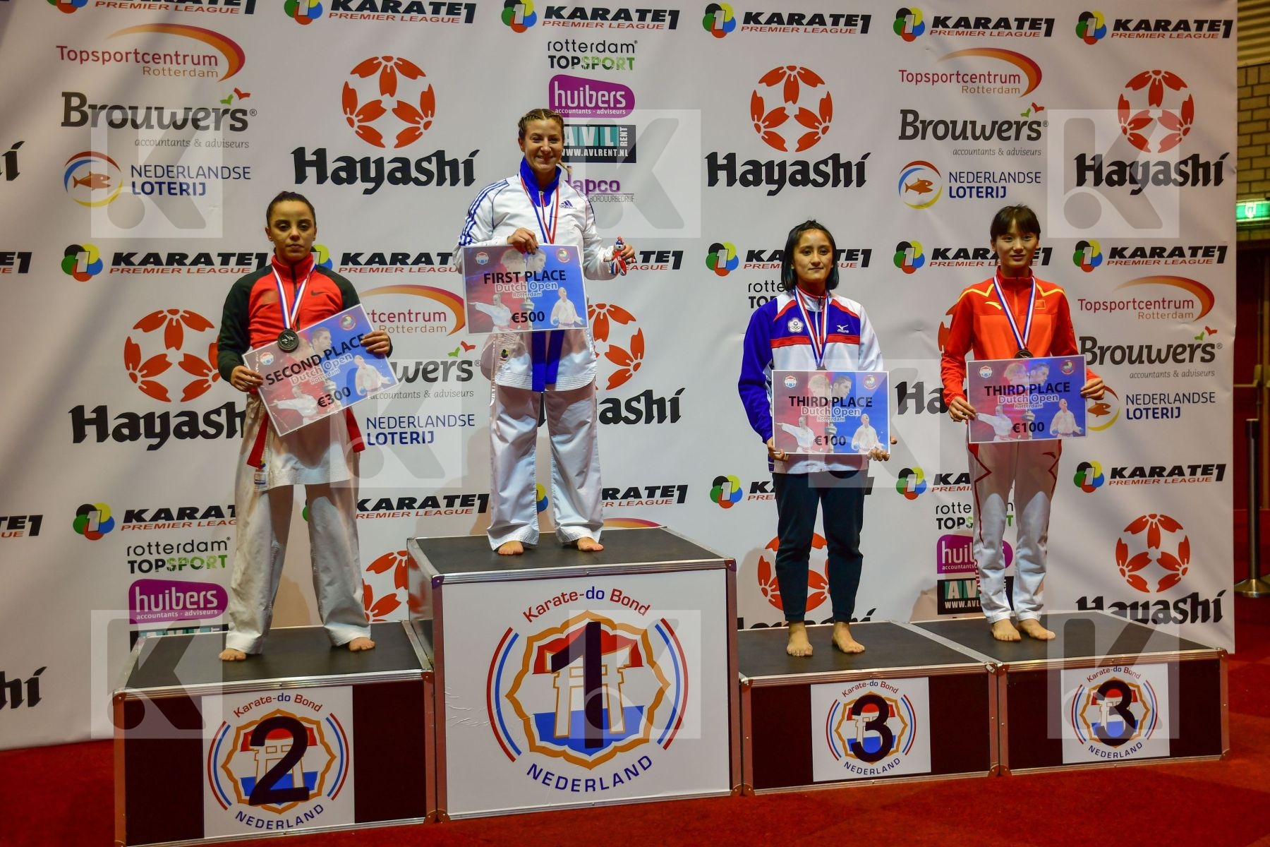 China Chinese taipei Female kumite -50 kg France Gu Shiau-shuang