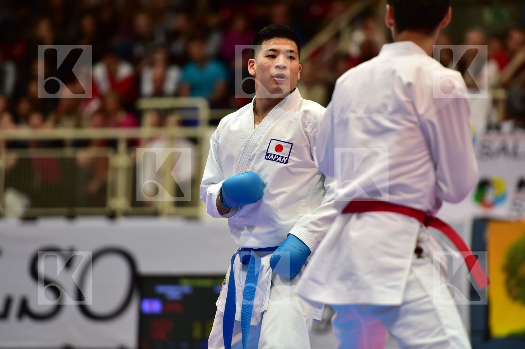 Japan male kumite -75 kg nishimura ken Shureido watanabe daisuke