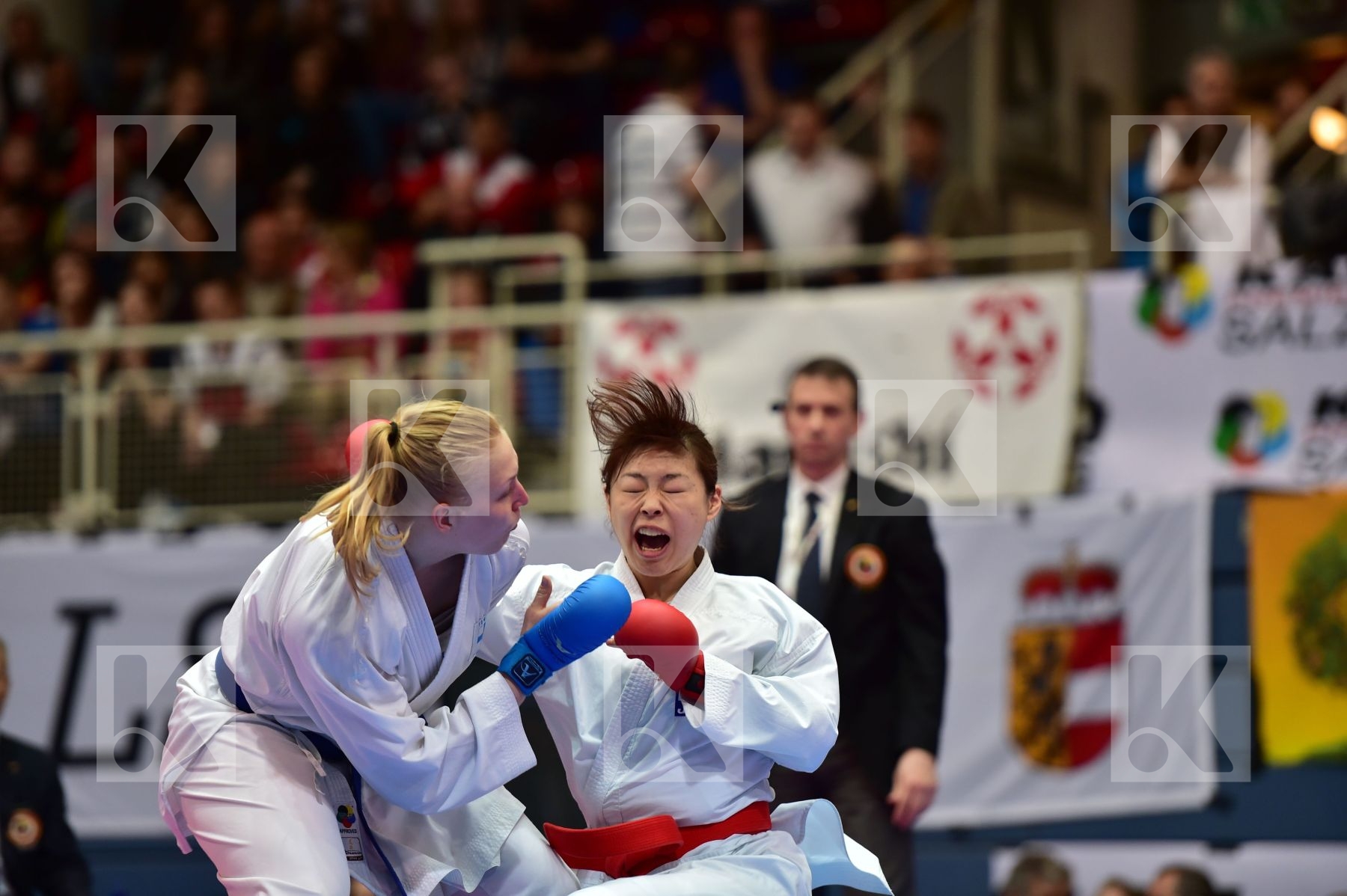 female kumite 68+ kg finland Hirota Japan kuusisto helena uekusa