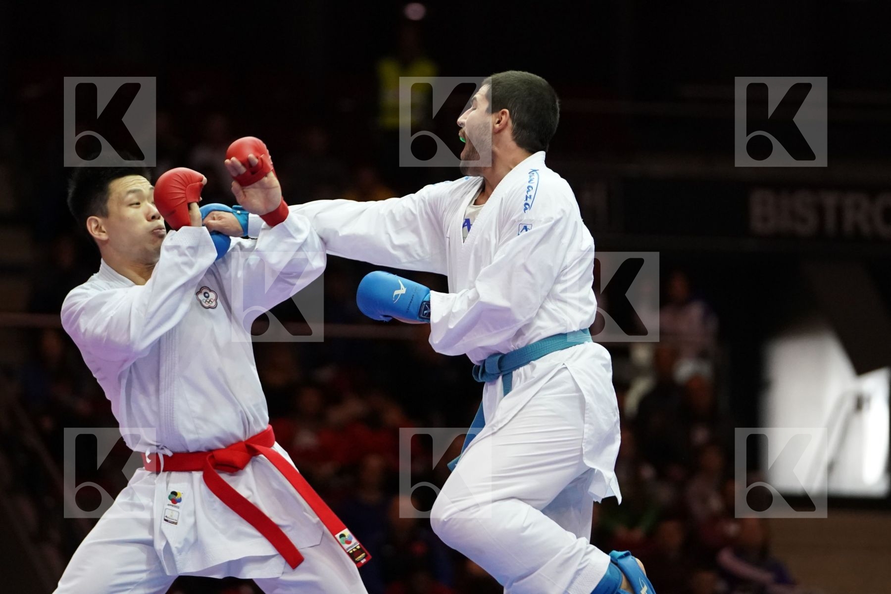 WEI-CHUN HSU (CHINESE TAIPEI) VS GERMAN CHARPENTIER (CHILE) in Senior Kumite -75 Kg - Bronze bout