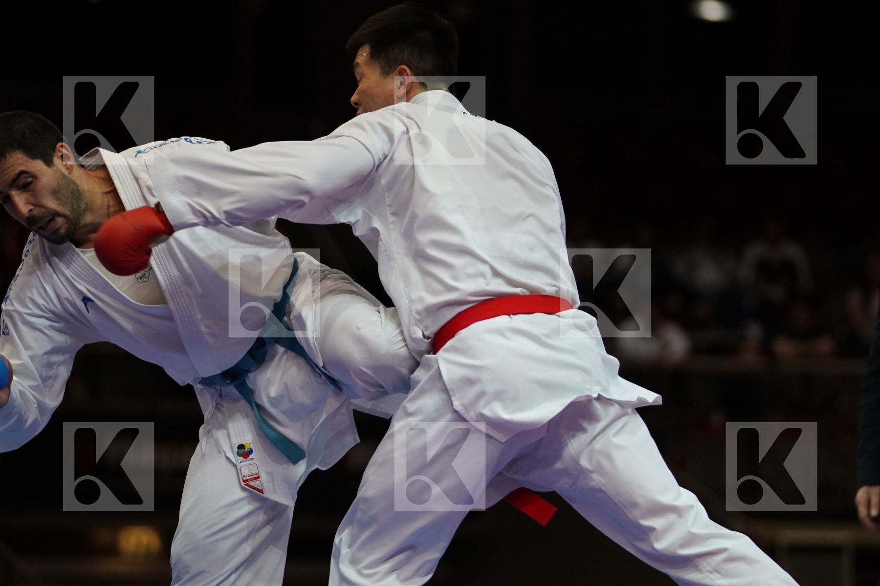 WEI-CHUN HSU (CHINESE TAIPEI) VS GERMAN CHARPENTIER (CHILE) in Senior Kumite -75 Kg - Bronze bout