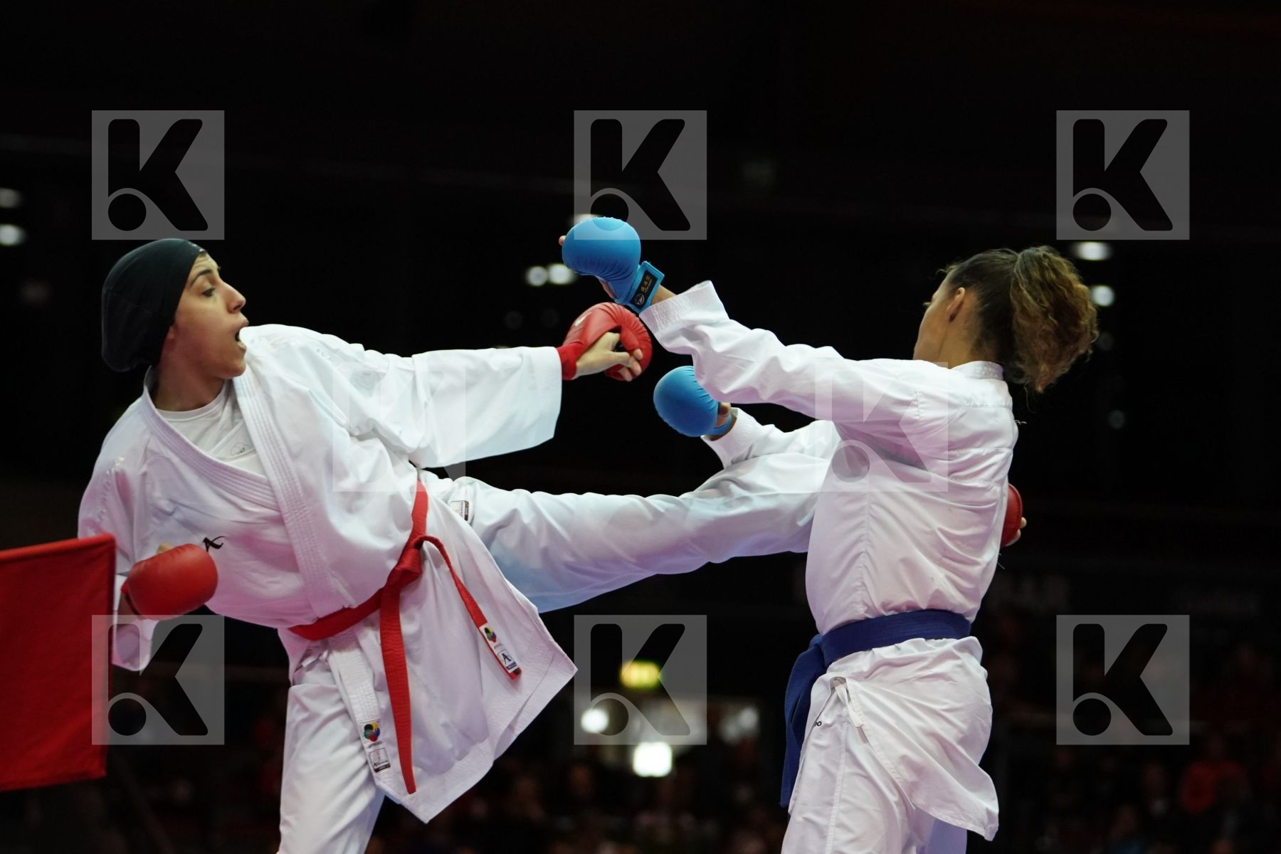 GIANA LOTFY (EGYPT) VS NOEMIE KORNFELD (SWITZERLAND) in Senior Kumite -61 Kg - Bronze bout