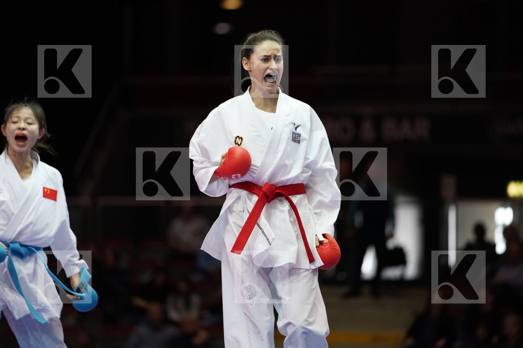 HALYNA MELNYK (UKRAINE) VS GONG LI (CHN) in Senior Kumite -68 Kg - Bronze bout