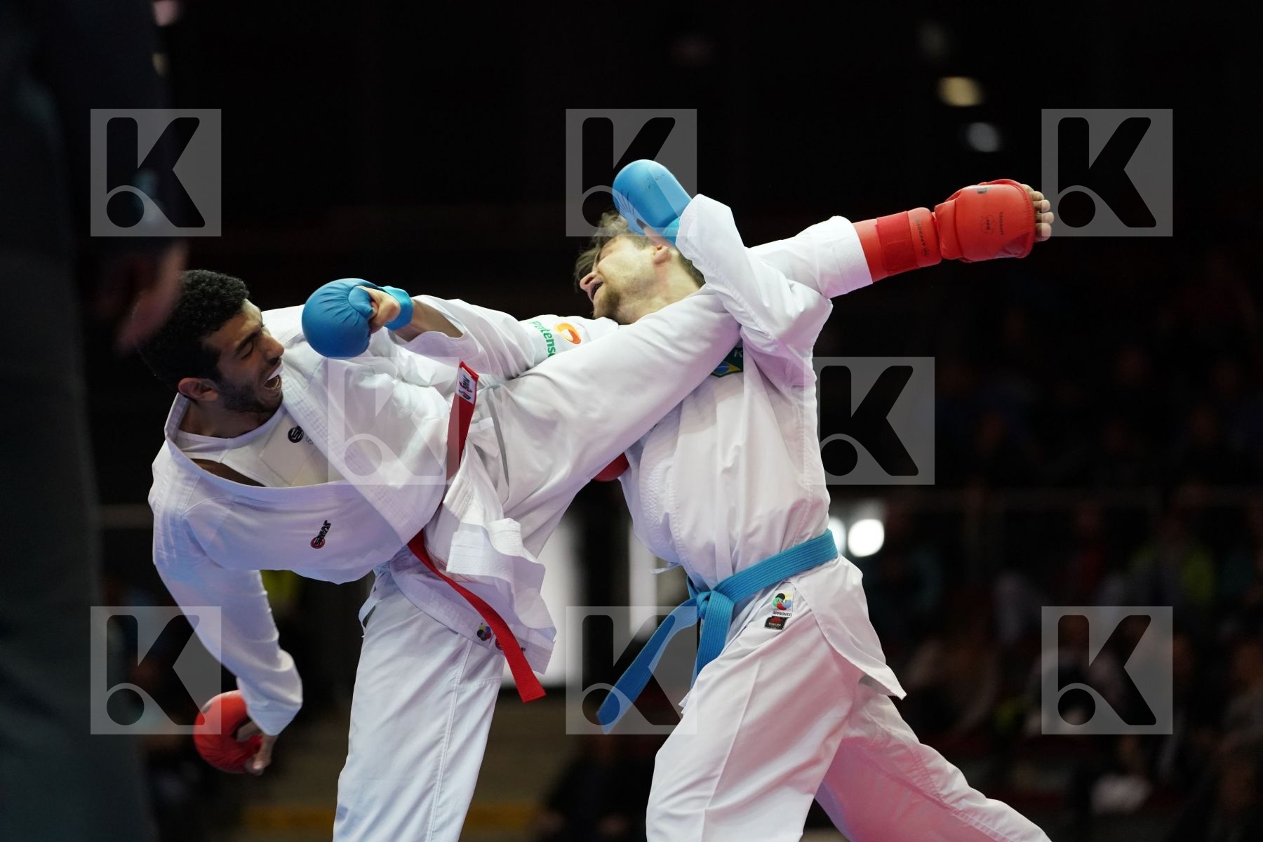 MALEK SALAMA (EGYPT) VS RAFAEL NASCIMENTO (BRAZIL) in Senior Kumite -60 Kg - Bronze bout