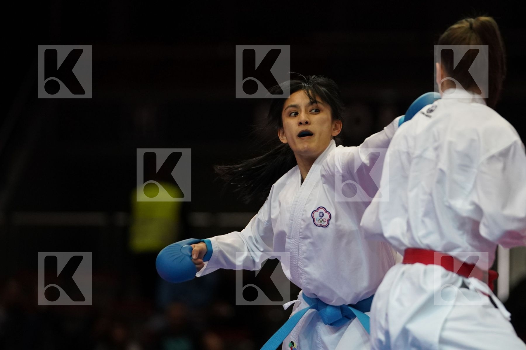 SHARA HUBRICH (GERMANY) VS SHIAU-SHUANG GU (CHINESE TAIPEI) in Senior Kumite -50 Kg - Bronze bout