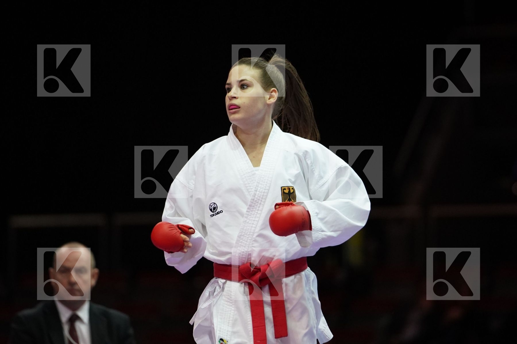 SHARA HUBRICH (GERMANY) VS SHIAU-SHUANG GU (CHINESE TAIPEI) in Senior Kumite -50 Kg - Bronze bout