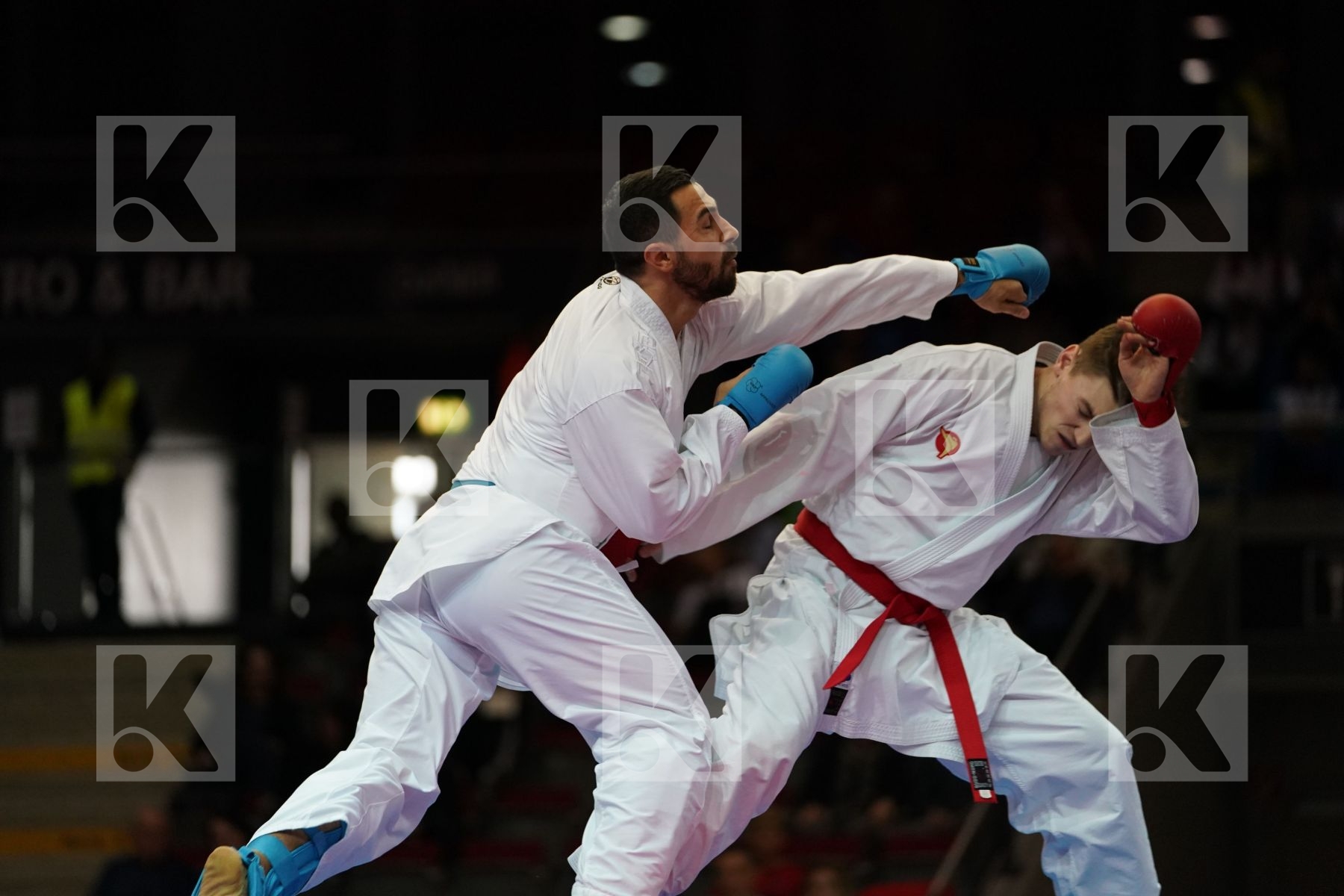 VALERII TUMAKOV (UKRAINE) VS AYKHAN MAMAYEV (AZERBAIJAN) in Senior Kumite -84 Kg - Bronze bout