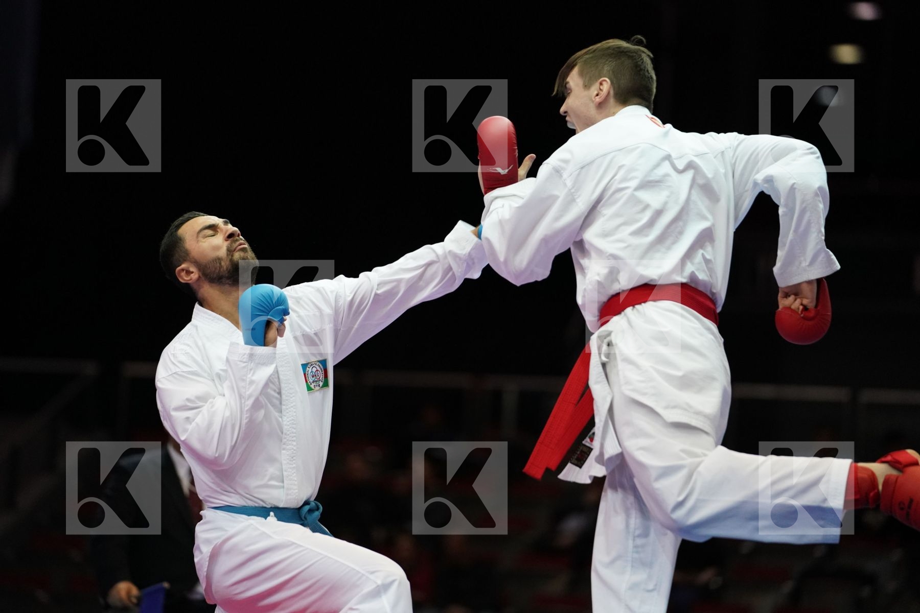 VALERII TUMAKOV (UKRAINE) VS AYKHAN MAMAYEV (AZERBAIJAN) in Senior Kumite -84 Kg - Bronze bout