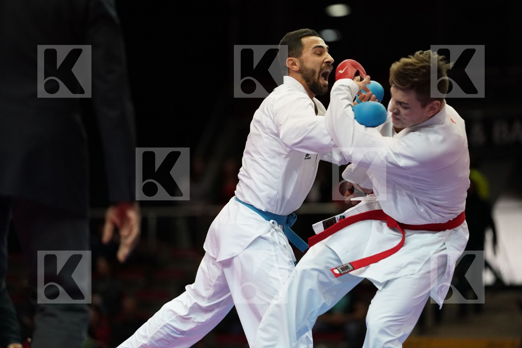VALERII TUMAKOV (UKRAINE) VS AYKHAN MAMAYEV (AZERBAIJAN) in Senior Kumite -84 Kg - Bronze bout