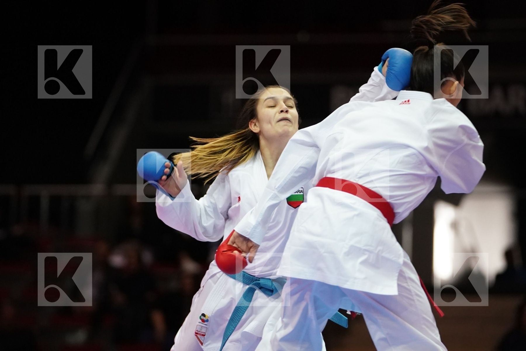 LORENA BUSA (ITALY) VS IVET GORANOVA (BULGARIA) in Senior Kumite -55 Kg - Bronze bout