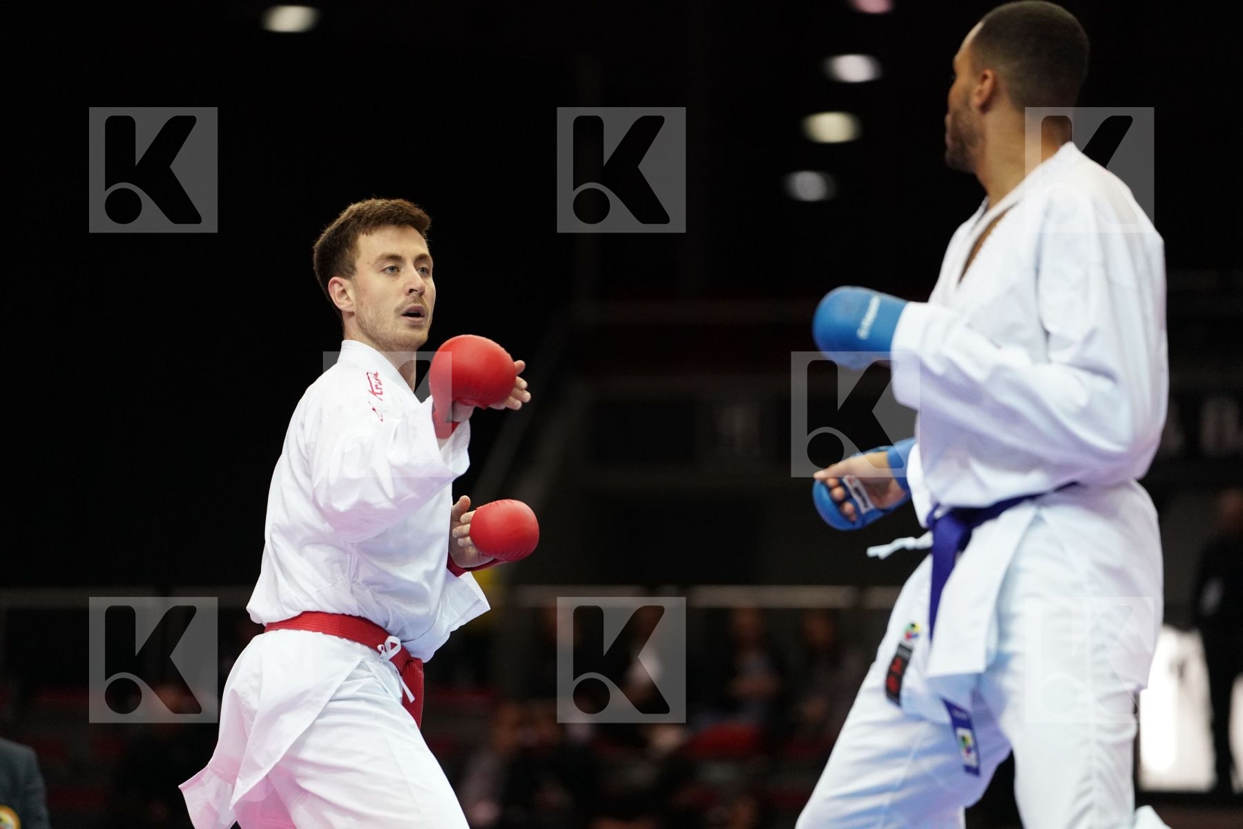 ANDREI GRINEVICH (BELARUS) VS TYRON-DARNELL LARDY (NETHERLANDS) in Senior Kumite 84+ Kg - Bronze bout