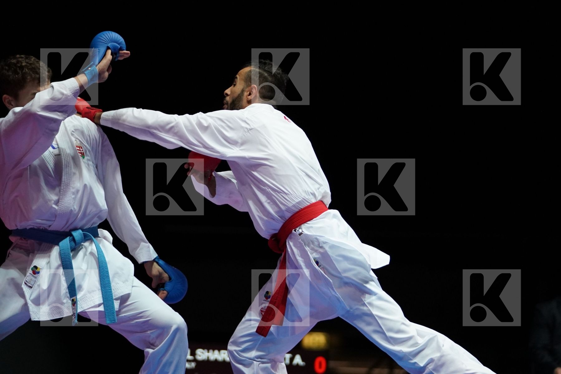 AHMED MOHEY EL SHARABY EZZAT (ITALY) VS GABOR HARSPATAKI (HUNGARY) in Senior Kumite -75 Kg - Gold bout