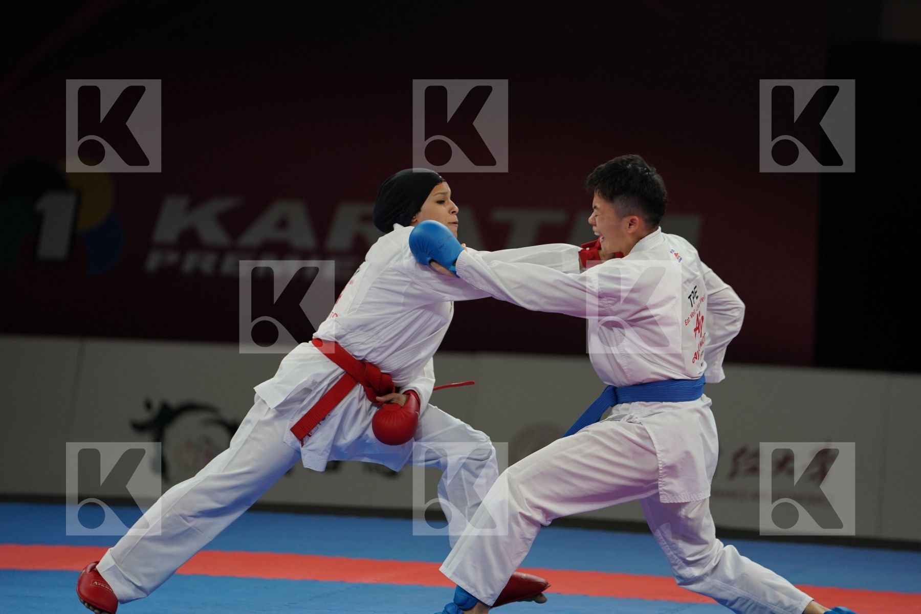 SAYED RADWA (EGYPT) vs KU TSUI-PING (CHINESE TAIPEI) in Senior Kumite -50 Kg - Bronze bout