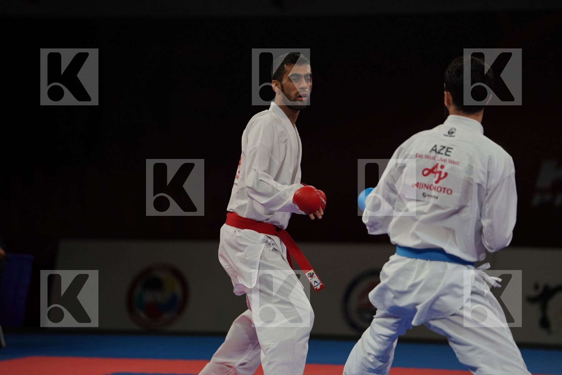 SHAABAN ABDULLAH (KUWAIT) vs FARZALIYEV FIRDOVSI (AZERBAIJAN) in Senior Kumite -60 Kg - Bronze bout