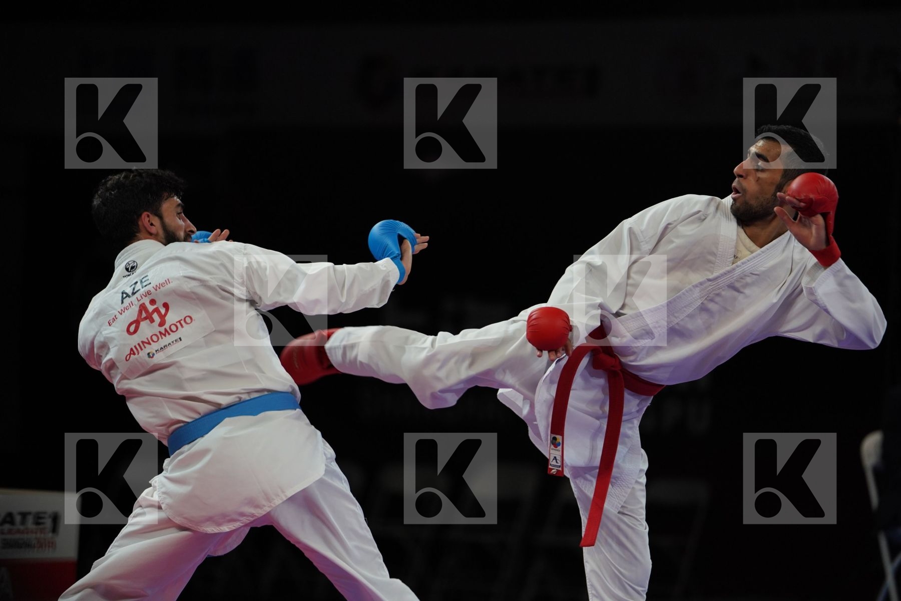 SHAABAN ABDULLAH (KUWAIT) vs FARZALIYEV FIRDOVSI (AZERBAIJAN) in Senior Kumite -60 Kg - Bronze bout