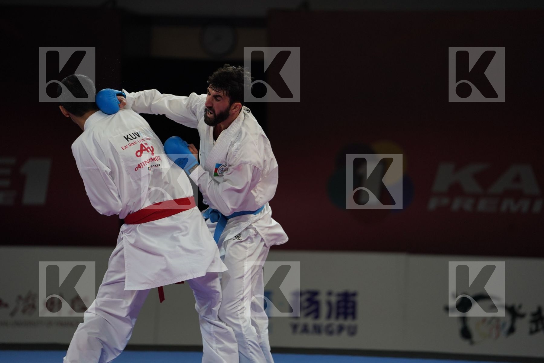 SHAABAN ABDULLAH (KUWAIT) vs FARZALIYEV FIRDOVSI (AZERBAIJAN) in Senior Kumite -60 Kg - Bronze bout