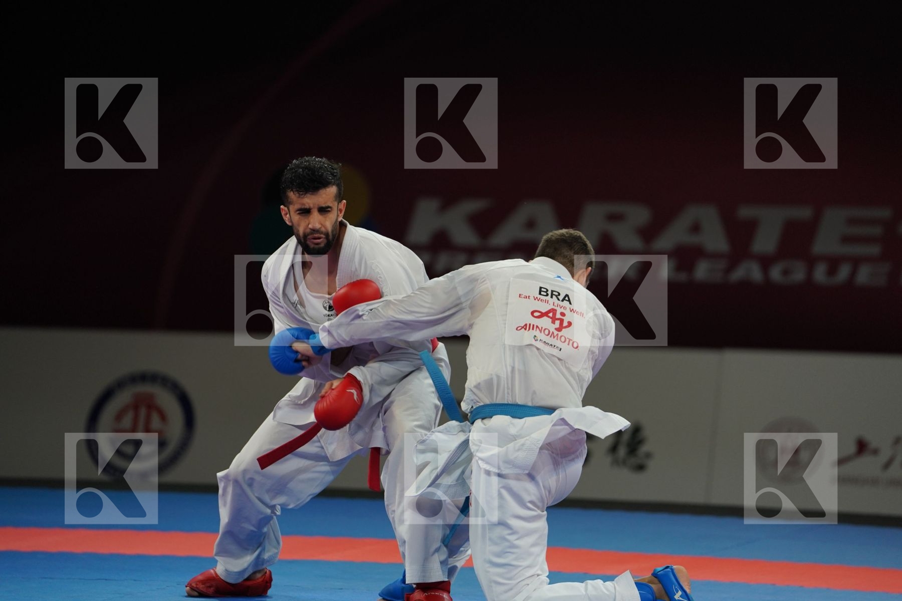 HASSAN NIAIDEILAMI MAJID (ISLAMIC REPUBLIC OF IRAN) vs BROSE DOUGLAS (BRAZIL) in Senior Kumite -60 Kg - Bronze bout