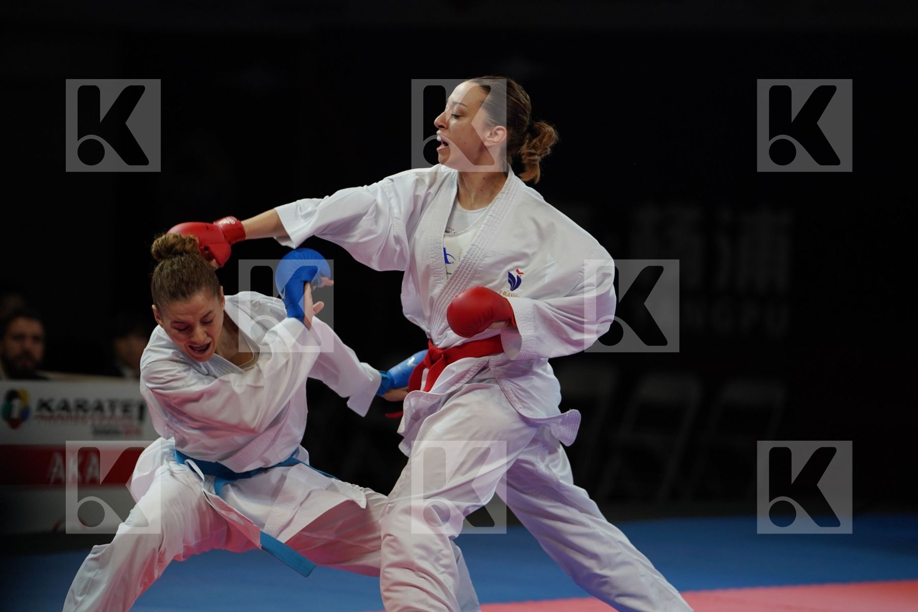 OUIHADDADENE SABRINA (FRANCE) vs YAKAN TUBA (TURKEY) in Senior Kumite -55 Kg - Bronze bout