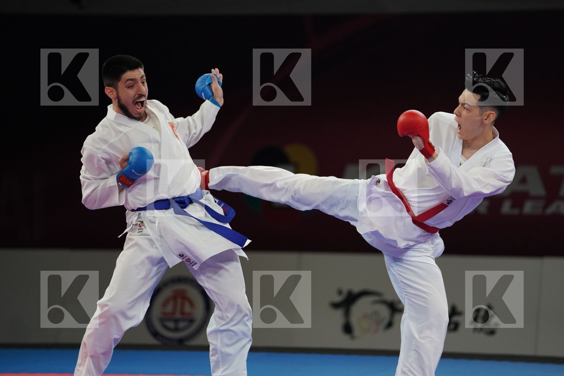 NISHIMURA KEN (JAPAN) vs ELTEMUR ERMAN (TURKEY) in Senior Kumite -75 Kg - Bronze bout
