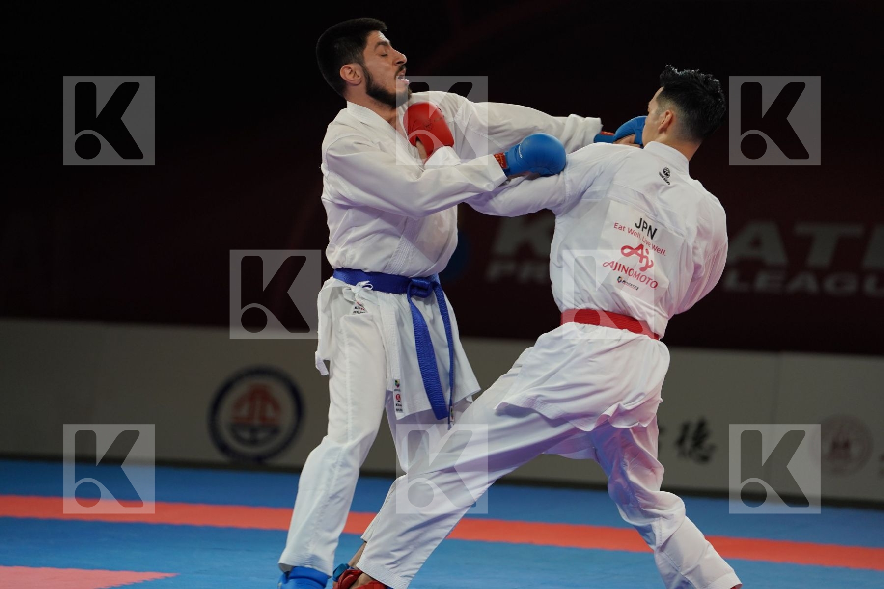 NISHIMURA KEN (JAPAN) vs ELTEMUR ERMAN (TURKEY) in Senior Kumite -75 Kg - Bronze bout