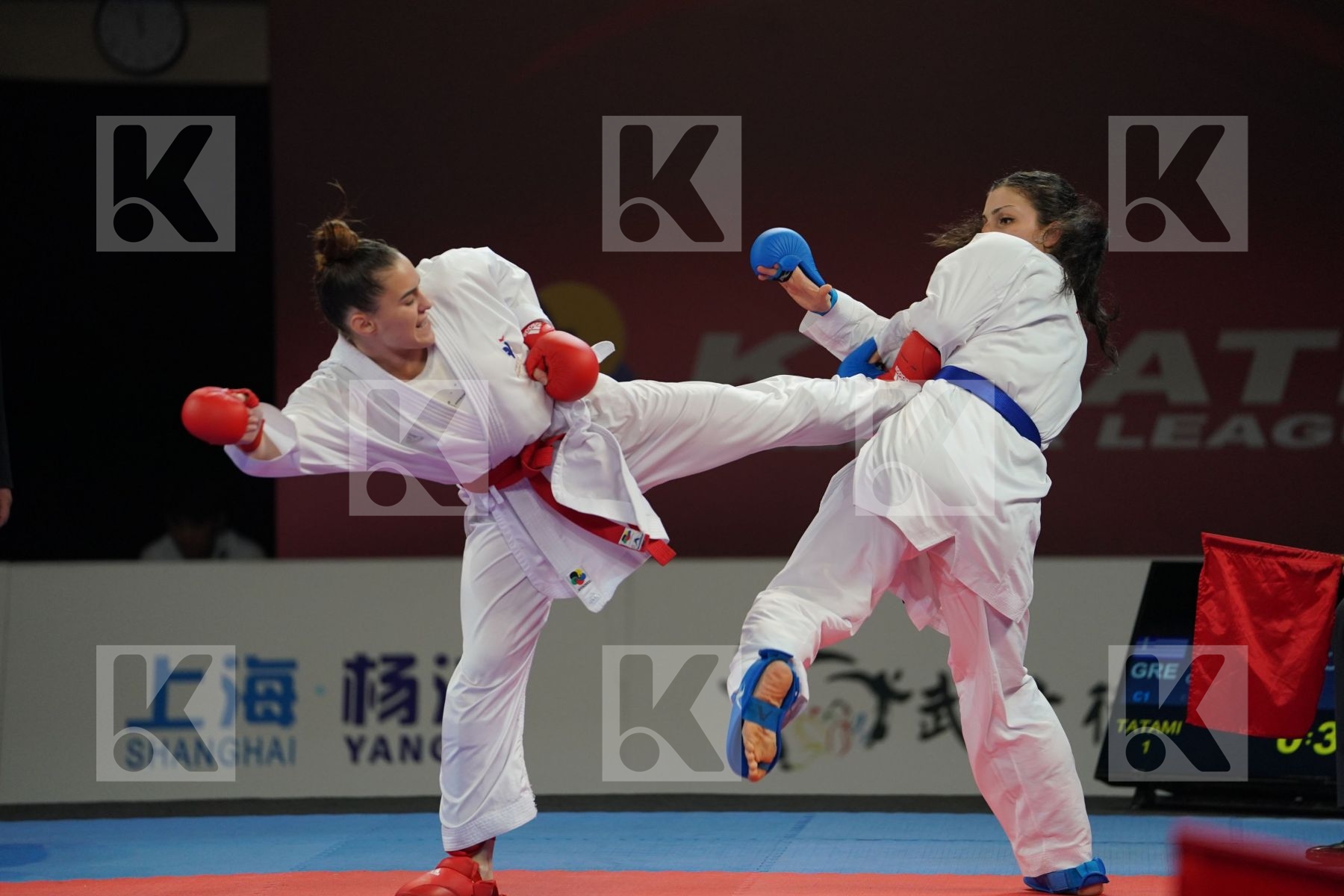 AVAZERI LEA (FRANCE) vs PANETSIDOU VASILIKI (GREECE) in Senior Kumite -68 Kg - Bronze bout
