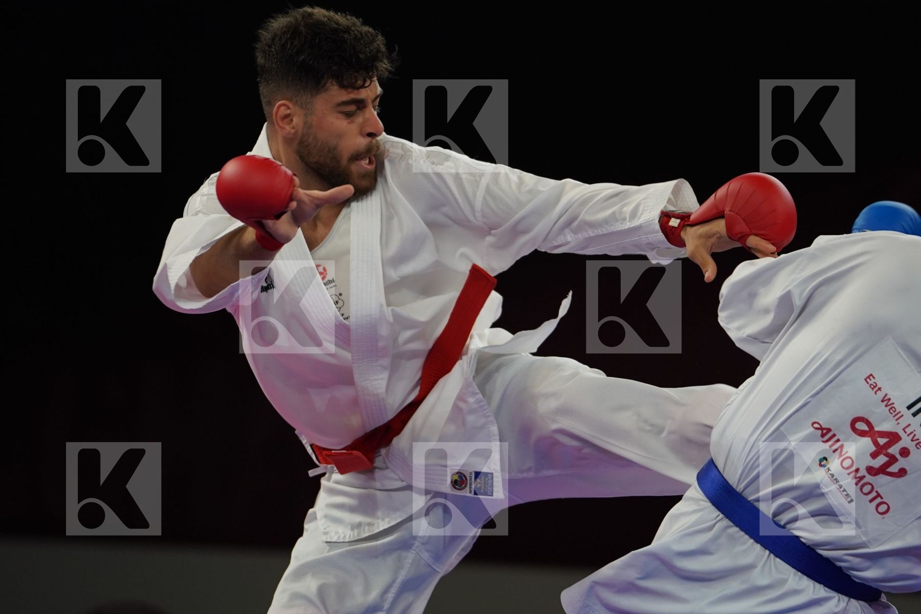 KHODABAKHSHI MAHDI (ISLAMIC REPUBLIC OF IRAN) vs POORSHAB ZABIOLLAH (ISLAMIC REPUBLIC OF IRAN) in Senior Kumite -84 Kg - Bronze bout