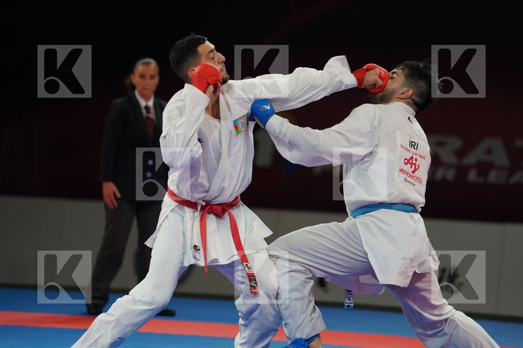 ABDULLAYEV PANAH (AZERBAIJAN) vs GHARARIZADEH MAHANI MAHDI (ISLAMIC REPUBLIC OF IRAN) in Senior Kumite -84 Kg - Bronze bout