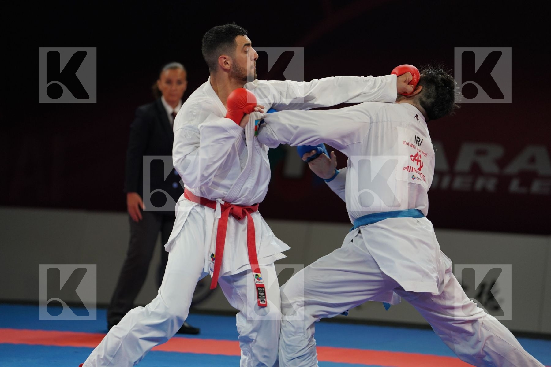 ABDULLAYEV PANAH (AZERBAIJAN) vs GHARARIZADEH MAHANI MAHDI (ISLAMIC REPUBLIC OF IRAN) in Senior Kumite -84 Kg - Bronze bout