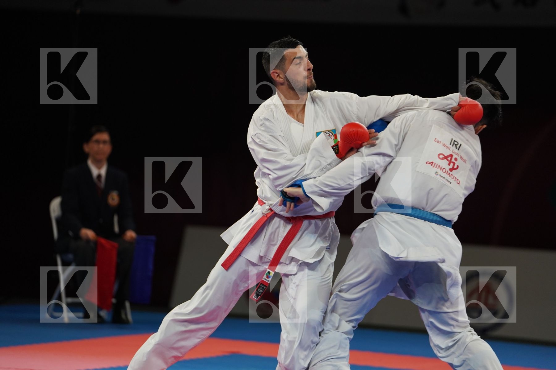 ABDULLAYEV PANAH (AZERBAIJAN) vs GHARARIZADEH MAHANI MAHDI (ISLAMIC REPUBLIC OF IRAN) in Senior Kumite -84 Kg - Bronze bout