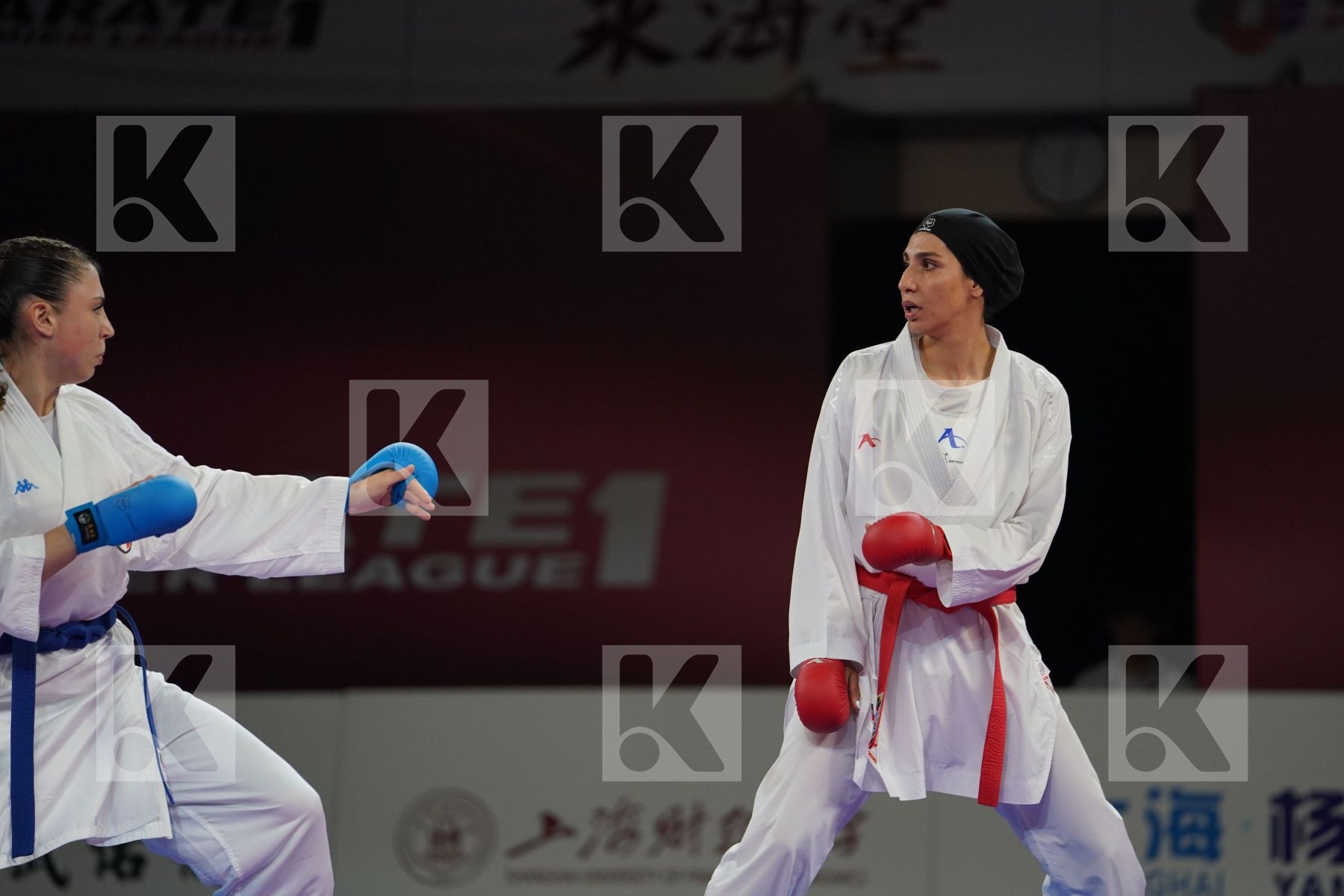 ABBASALI HAMIDEH (ISLAMIC REPUBLIC OF IRAN) vs FERRACUTI CLIO (ITALY) in Senior Kumite 68+ Kg - Bronze bout