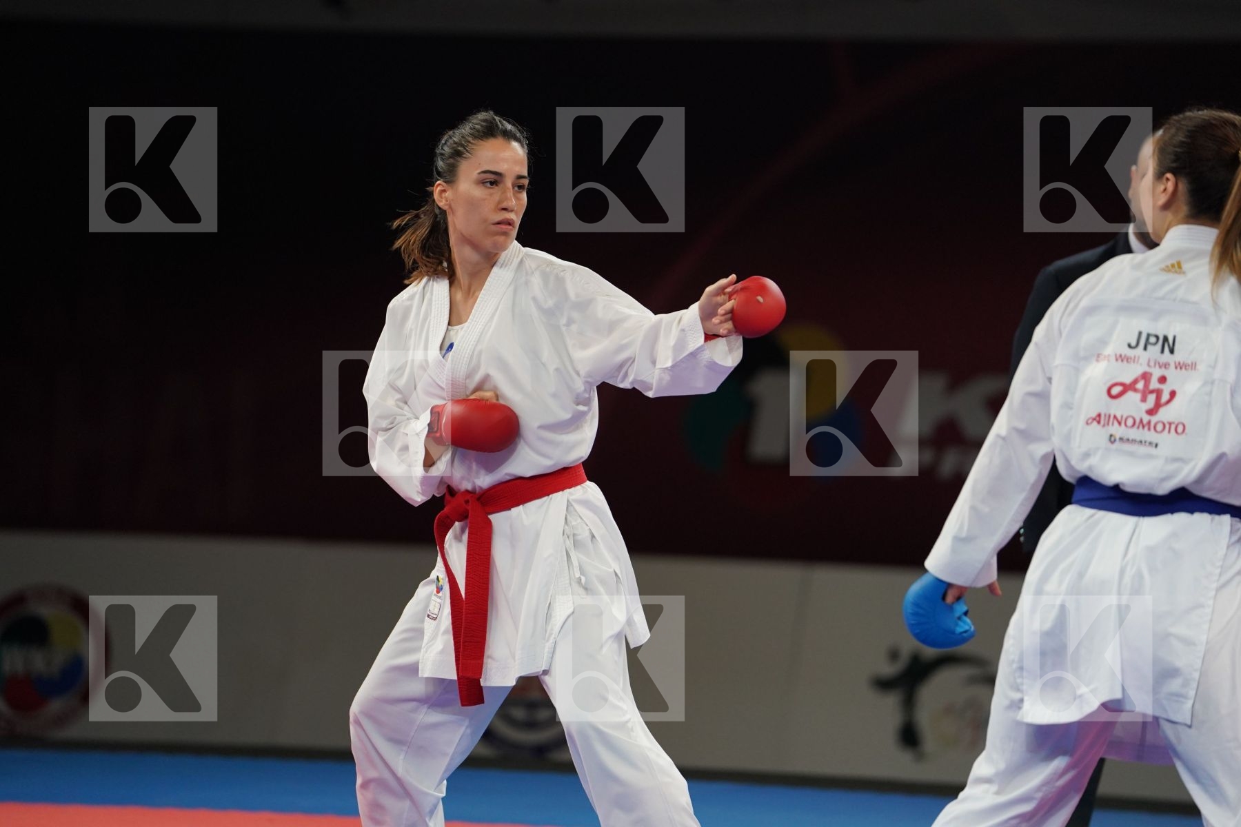 HOCAOGLU MELTEM (TURKEY) vs UEKUSA AYUMI (JAPAN) in Senior Kumite 68+ Kg - Bronze bout