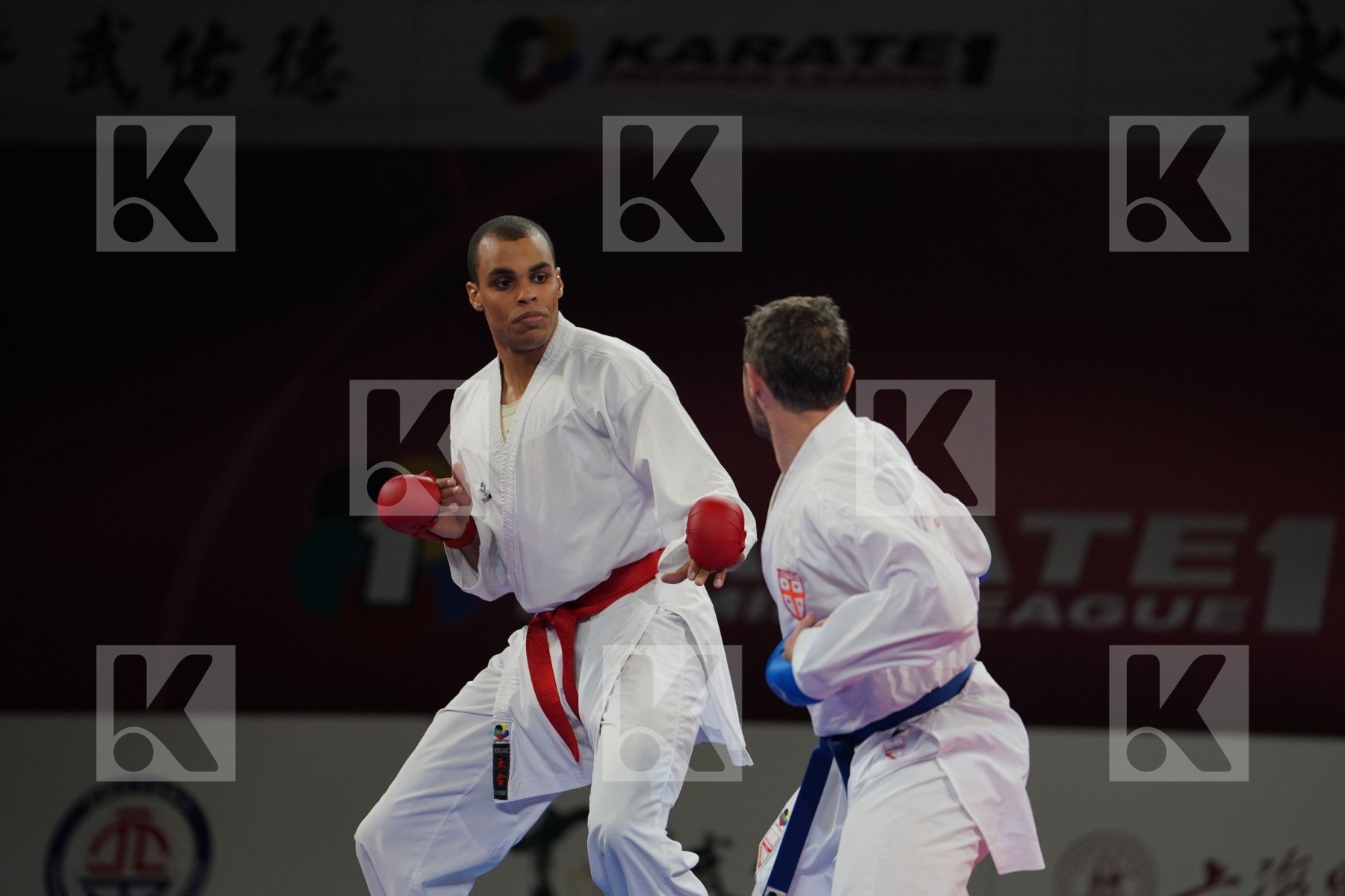 LARDY TYRON-DARNELL (NETHERLANDS) vs ARKANIA GOGITA (GEORGIA) in Senior Kumite 84+ Kg - Bronze bout