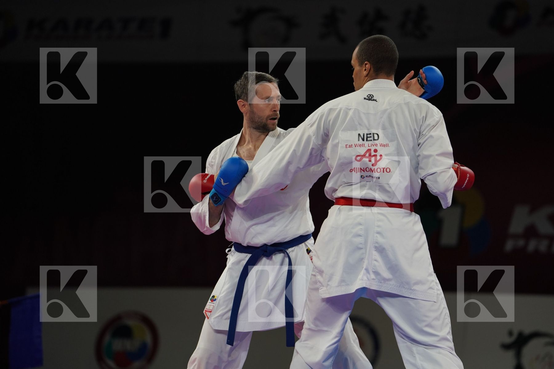 LARDY TYRON-DARNELL (NETHERLANDS) vs ARKANIA GOGITA (GEORGIA) in Senior Kumite 84+ Kg - Bronze bout